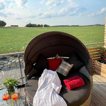 Chalet-Ferienwohnung Giebeltraum, 115 Qm, Wellness/Fitness/Sauna - Bergroedelhof Feilitzsch Esterno foto