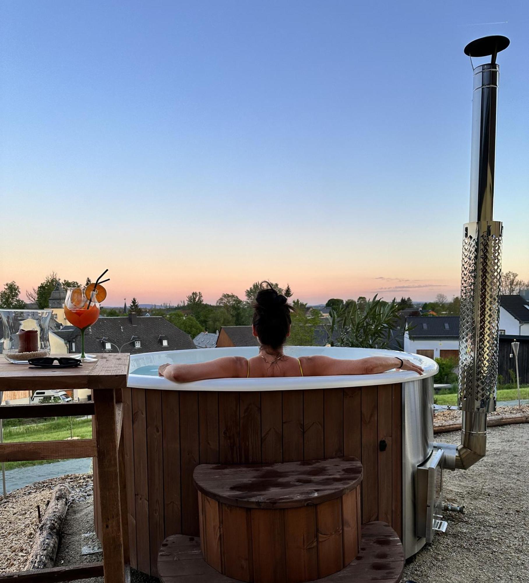 Chalet-Ferienwohnung Giebeltraum, 115 Qm, Wellness/Fitness/Sauna - Bergroedelhof Feilitzsch Esterno foto